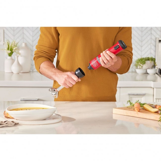 Black & Decker BCKM1012KR blender 0.7 L Immersion blender Red, Stainless steel Black & Decker BCKM1012KR blender 0.7 L Immersion blender Red, Stainless steel