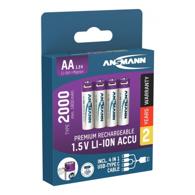 Ansmann 1312-0036 household battery Rechargeable battery AA Lithium-Ion (Li-Ion) Ansmann 1312-0036 household battery Rechargeable battery AA Lithium-Ion (Li-Ion)