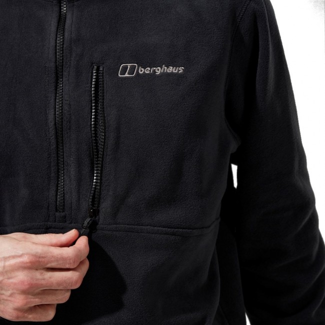 BERGHAUS Prism Half Zip Polartec Fleece - men's fleece sweatshirt, size M (black)