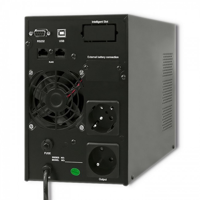 Qoltec 53042 Uninterruptible Power Supply | On-line | Pure Sine Wave | 1kVA | 800W | LCD Qoltec 53042 Uninterruptible Power Supply | On-line | Pure Sine Wave | 1kVA | 800W | LCD