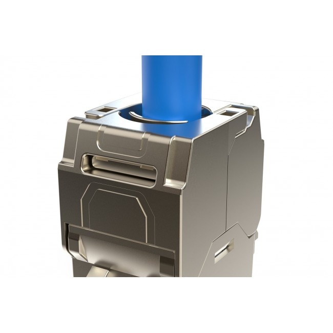 Digitus CAT 6A compact keystone module, shielded, tool-free mounting connection, 12 pcs.