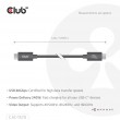 CLUB3D USB 80Gbps Certified 240W 8K240Hz Type-C 1.2m / 3.94ft Black Cable CLUB3D USB 80Gbps Certified 240W 8K240Hz Type-C 1.2m / 3.94ft Black Cable