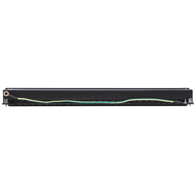 Intellinet Patch Panel, Cat6a, FTP, 24-Port, 1U, Shielded, 90 Top-Entry Punch Down Blocks, Black