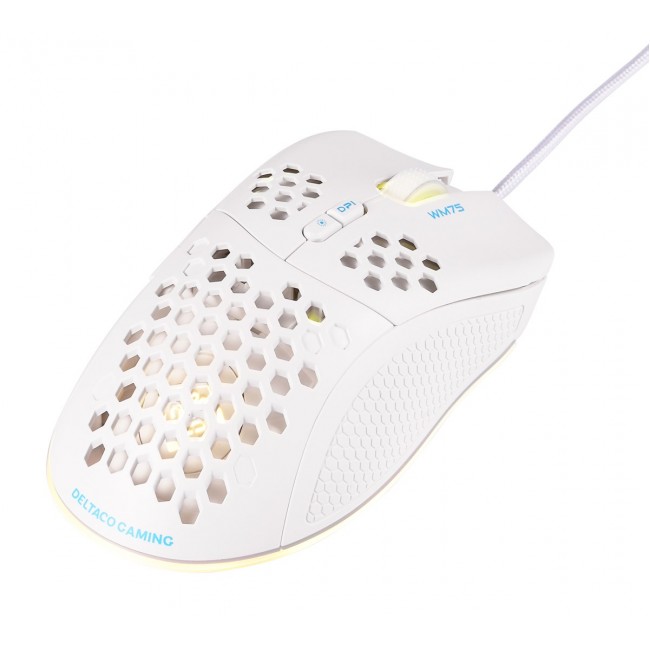 Deltaco Gaming GAM-108-W mouse Right-hand USB Type-A Optical 6400 DPI
