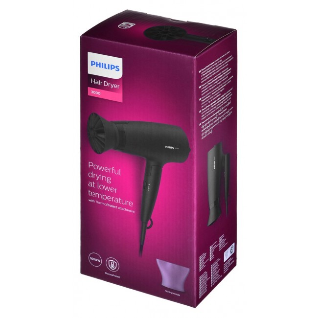Philips 3000 series BHD308/10 hair dryer 1600 W Black Philips 3000 series BHD308/10 hair dryer 1600 W Black