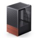 Jonsbo T6 PC Case, Mini-Tower, Mini-ITX, Tempered Glass, Wood, black