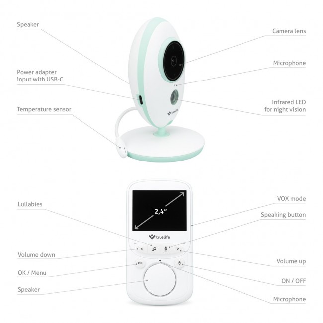 TrueLife NannyCam V24 Pro LCD 2.4 20 fps Baby Monitor