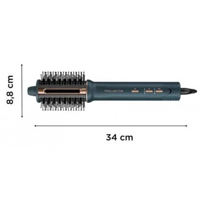 Rowenta Air Brush 3D UB9720E0 hair styling tool Hot air brush Airflow Copper, Dark Blue