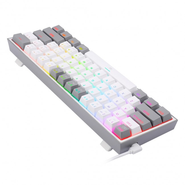 REDRAGON K617-RGB Fizz RGB White/Grey keyboard USB Grey, White