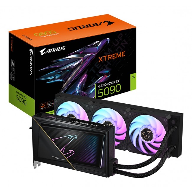GIGABYTE AORUS GeForce RTX 5090 XTREME WATERFORCE 32G Graphics Card - 32GB GDDR7, 512bit, PCI-E 5.0, 2655MHz Core Clock, 3 x DP 2.1a, 1 x HDMI 2.1b, NVIDIA DLSS 4, GV-N5090AORUSX W-32GD GIGABYTE AORUS GeForce RTX 5090 XTREME WATERFORCE 32G Graphics Card - 32GB GDDR7, 512bit, PCI-E 5.0, 2655MHz Core Clock, 3 x DP 2.1a, 1 x HDMI 2.1b, NVIDIA DLSS 4, GV-N5090AORUSX W-32GD