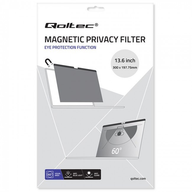 Qoltec GDPR Privacy Filter for MacBook Air 13.6 Qoltec GDPR Privacy Filter for MacBook Air 13.6