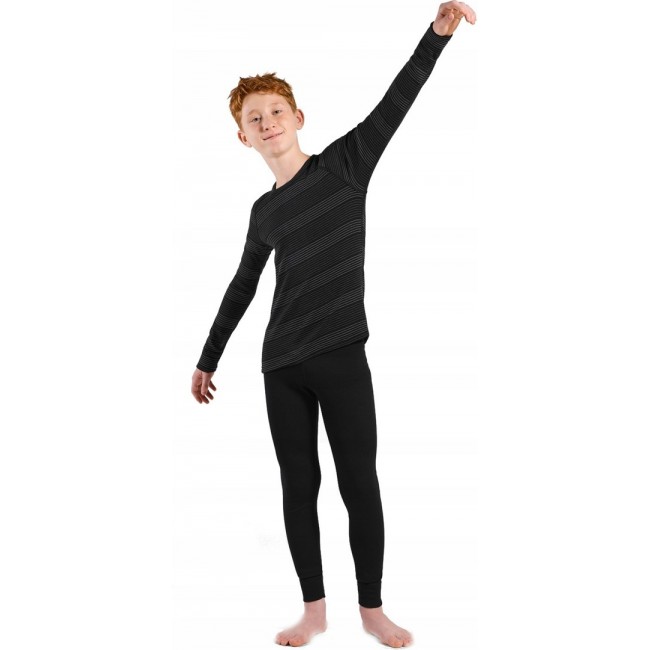 Odlo Set long ACTIVE WARM ECO SET children's underwear set, size 92cm, black and grey Odlo Set long ACTIVE WARM ECO SET children's underwear set, size 92cm, black and grey