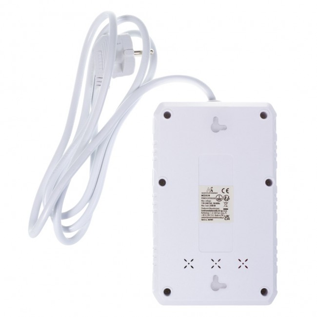 Maclean power strip, 4-socket extension cable + 3xUSB, 110-240V AC 50/60Hz, 2.1A max 2500W, 1.5m, white, MCE392 W