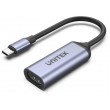 UNITEK V1416B video cable adapter 0.15 m USB Type-C HDMI Grey