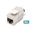 Digitus CAT 6A Keystone module, shielded, tool-free mounting connection - 48 pcs.