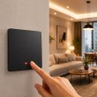 Qoltec 52722 Smart 1-Gang Light Switch | Wi-Fi | Timer | Tuya | Smart life | Black
