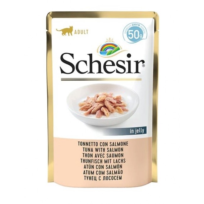 SCHESIR in jelly Tuna with salmon - wet cat food - 50 g SCHESIR in jelly Tuna with salmon - wet cat food - 50 g
