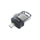 SanDisk Ultra Dual m3.0 USB flash drive 128 GB USB Type-A / Micro-USB 3.2 Gen 1 (3.1 Gen 1) Black, Silver, Transparent