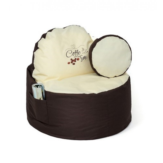 Sako bag pouf Coffee brown-beige XXL 120 x 80 cm