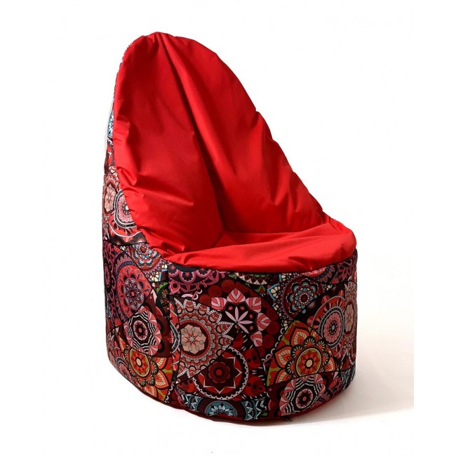 Sako bag pouffe Mandala print-red XL 120 x 80 cm