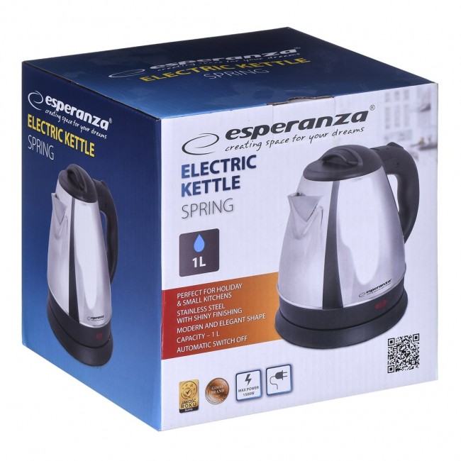Esperanza EKK116S Electric kettle 1 L 1350 W Silver Esperanza EKK116S Electric kettle 1 L 1350 W Silver