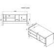 Cama PORTO bench/table 100x50x46 oak/black