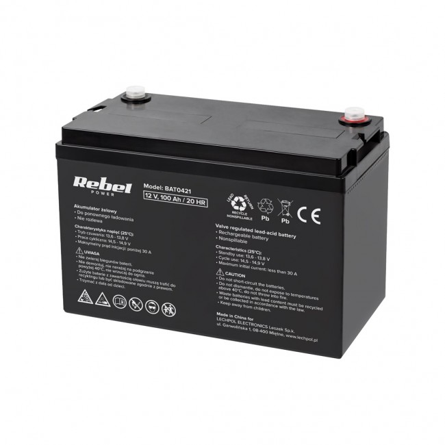 Gel battery Rebel 12V 100Ah Gel battery Rebel 12V 100Ah