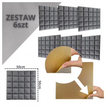 DNA AM5 GY acoustic panel set of 6 pcs. Grey sa