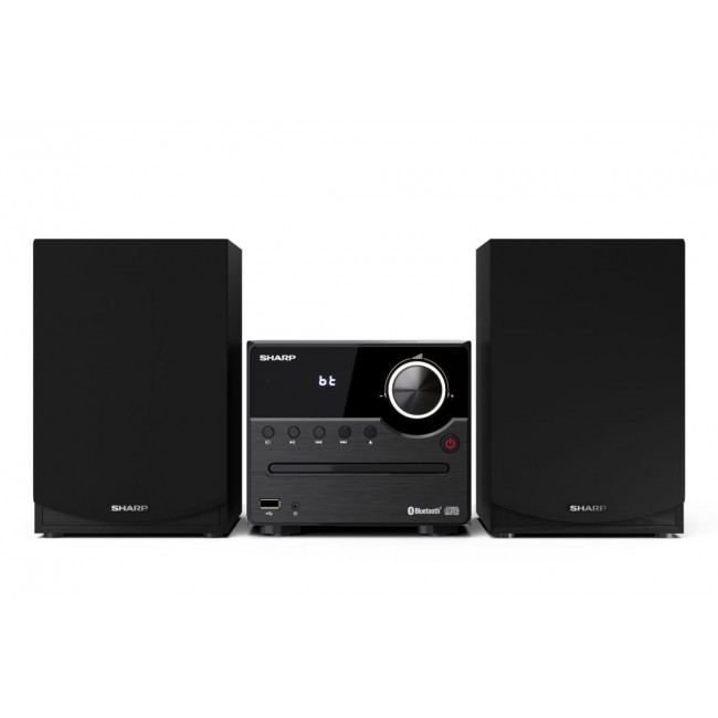 Sharp XL-B512(BK) Hi-Fi Micro System, CD/FM/USB/Bluetooth v5.0, 45W, Black Sharp | Hi-Fi Micro System | XL-B512(BK) | USB port | AUX in | Bluetooth | CD player | Black | FM radio | Wireless connection