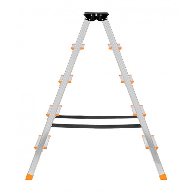 Krause Dopplo double-sided step ladder silver Krause Dopplo double-sided step ladder silver