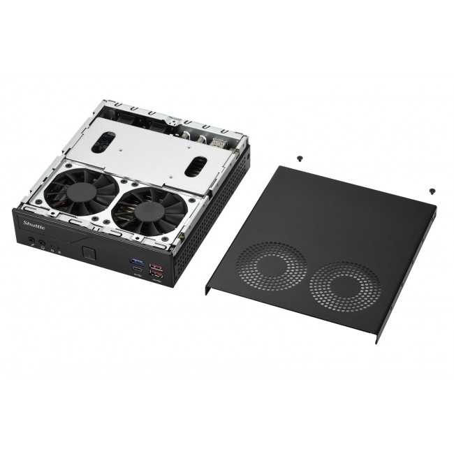 Shuttle Slim PC DH770 , S1700, 2x HDMI, 2x DP , 2x 2.5G LAN, 2x COM, 8x USB, 1x 2.5