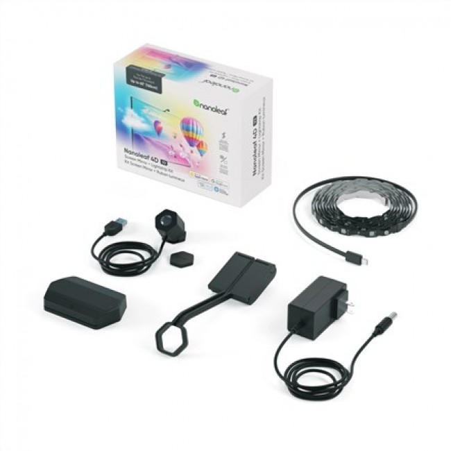 Nanoleaf 4D V2 TV Screen Mirror + Light Strips Kit (for TV & Monitor up to 65'')|24 W|Multicolor RGB Nanoleaf 4D V2 TV Screen Mirror + Light Strips Kit (for TV & Monitor up to 65'')|24 W|Multicolor RGB