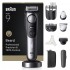 Braun BeardTrimmer 9 BT9560 beard trimmer Battery 52 2 cm Wet & Dry Black, Silver