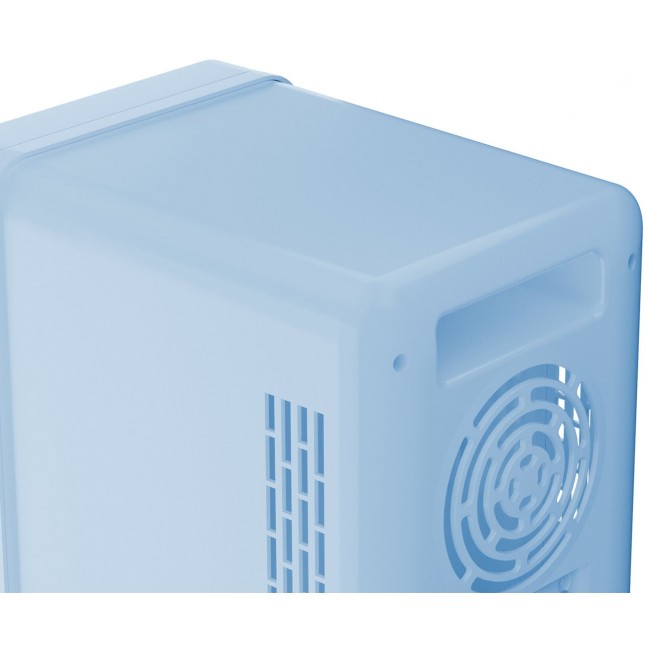 ELLE 4L mini fridge with LED make-up mirror, blue