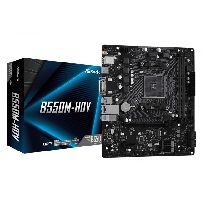 Asrock B550M-HDV Socket AM4 micro ATX AMD B550 Asrock B550M-HDV Socket AM4 micro ATX AMD B550