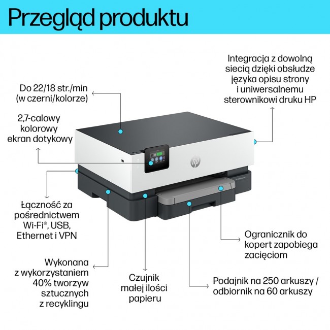 HP OfficeJet Pro 9110b Wireless Color Printer, Two-sided printing