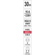 Yato YT-8106 power extension 30 m 4 AC outlet(s) Indoor/outdoor Black, Red, White