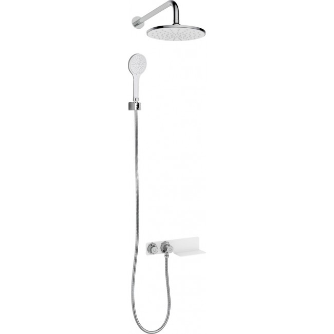 Concealed shower set with thermostatic mixer