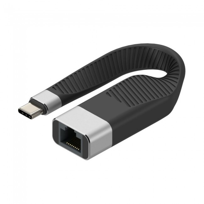 Techly ICOC USBC-RJ45 networking cable Black 0.144 m