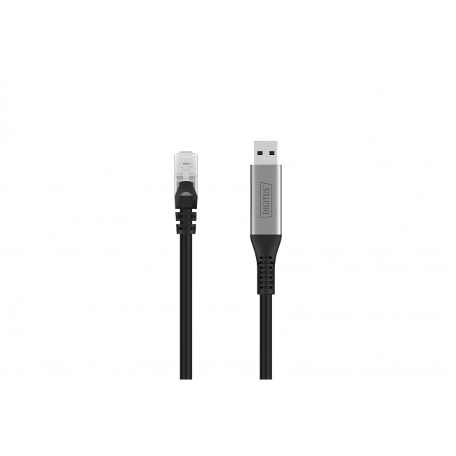 Digitus USB-A - RJ45 Ethernet cable, 1Gbit/s, 15m