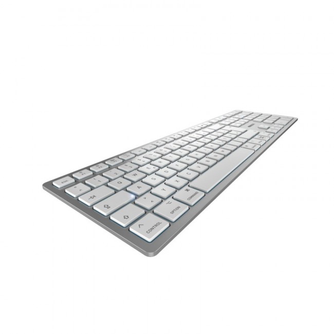CHERRY KW 9100 SLIM FOR MAC keyboard Universal USB + Bluetooth QWERTZ German Silver
