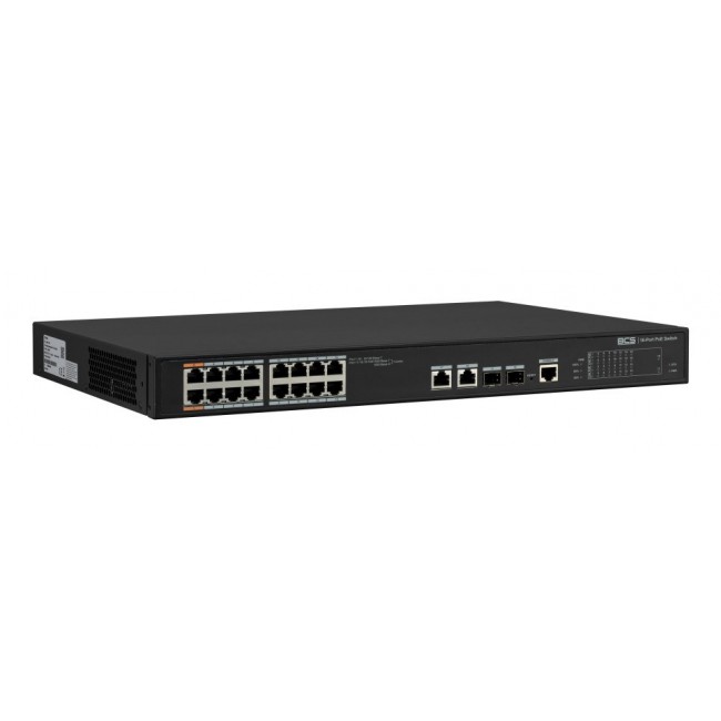 BCS BCS-L-SP1602G-2SFP-M(II) Managed Power over Ethernet (PoE) 1U Black