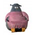 Sako sack pouffe Sowa grey-pink L 105 x 80 cm