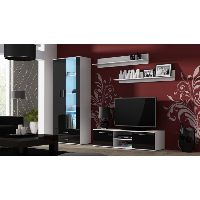 Cama TV stand SOHO 140 white/black gloss