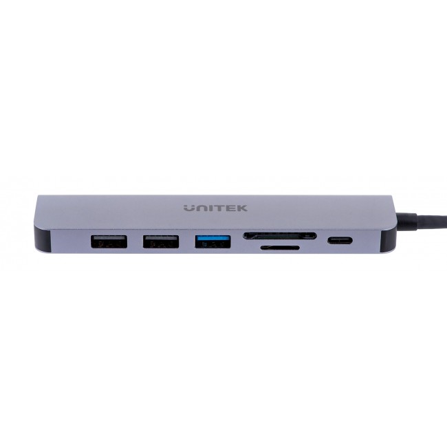 UNITEK HUB USB-C H1118A USB-A x3, USB-C, HDMI, SD, microSD