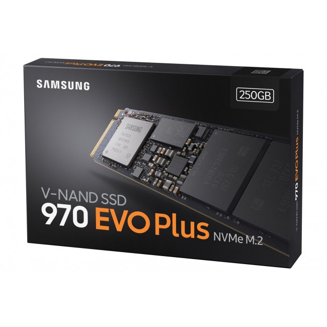 Samsung 970 EVO Plus 250 GB M.2 PCI Express 3.0 NVMe V-NAND MLC Samsung 970 EVO Plus 250 GB M.2 PCI Express 3.0 NVMe V-NAND MLC