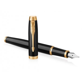 PARKER Fountain Pen IM Lacquer Black with Blue