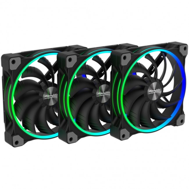 Alpenf hn Wing Boost 3 ARGB 140mm High Speed - Fan black, 3 pc(s) Alpenf hn Wing Boost 3 ARGB 140mm High Speed - Fan black, 3 pc(s)