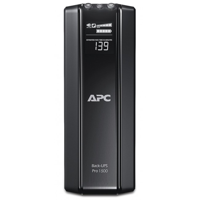 APC Back-UPS Pro, 1500VA/865W, Tower, 230V, 10x IEC C13 outlets, AVR, LCD, User Replaceable Battery APC Back-UPS Pro, 1500VA/865W, Tower, 230V, 10x IEC C13 outlets, AVR, LCD, User Replaceable Battery