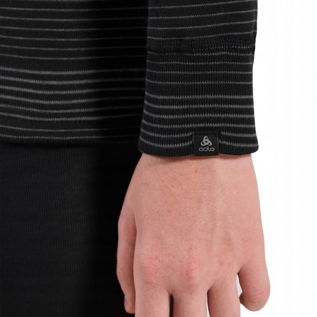 Odlo Set long ACTIVE WARM ECO SET children's underwear set, size 116 cm, black and grey